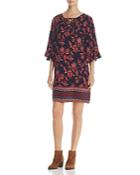 Beachlunchlounge Bell Sleeve Floral Print Peasant Dress