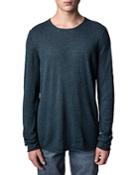 Zadig & Voltaire Teiss Cp Cashmere Solid Crewneck Sweater