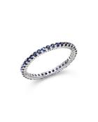 Bloomingdale's Sapphire Eternity Band In 14k White Gold - 100% Exclusive