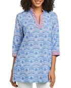 Foxcroft Angelica Wrinkle-free Printed Tunic