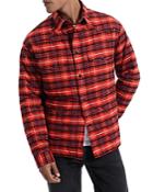 The Kooples Slim Fit Double Face Quilted Plaid Shirt Jacket