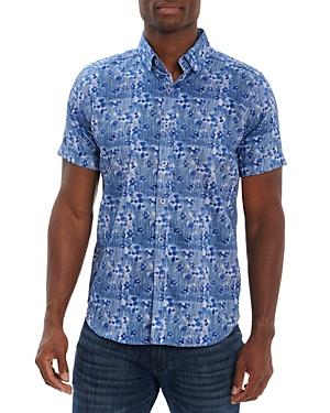 Robert Graham Camden Cove Cotton Floral Print Tailored Fit Button Down Shirt
