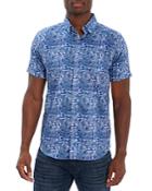 Robert Graham Camden Cove Cotton Floral Print Tailored Fit Button Down Shirt