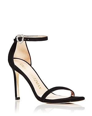 Stuart Weitzman Women's Amelina Heart Square Toe High Heel Sandals