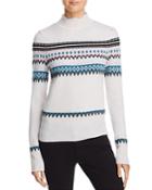 Aqua Cashmere Scalloped Fair Isle Cashmere Sweater - 100% Exclusive