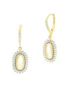 Freida Rothman Fleur Bloom Pave Starburst Drop Earrings