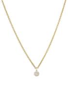 Zoe Lev 14k Yellow Gold Diamond Pave Disc Pendant Necklace, 16-18