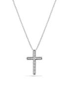 David Yurman Petite Pave Cross Necklace With Diamonds