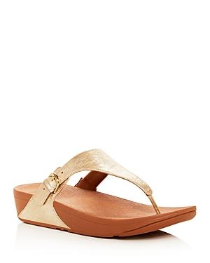 Fitflop Women's Skinny Leather Platform Thong Sandals