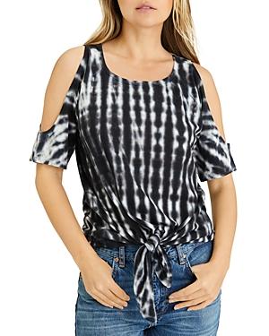 Sanctuary Lou Tie Dye Cold Shoulder Top