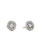 David Yurman Sterling Silver Petite Infinity Stud Earrings With Diamonds