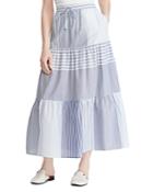 Lauren Ralph Lauren Tiered Mixed-stripe Skirt