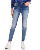 Aqua Metallic Track Stripe Skinny Jeans In Medium Wash - 100% Exclusive