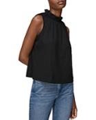 Whistles Ruched Neck Sleeveless Top
