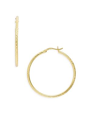 Argento Vivo Textured Hoop Earrings In 14k Gold Plated Sterling Silver