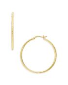 Argento Vivo Textured Hoop Earrings In 14k Gold Plated Sterling Silver