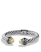 David Yurman Cable Classics Bracelet With Gold Domes & Hematine