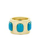 Freida Rothman Harmony Stone Cigar Band In 14k Gold-plated Sterling Silver