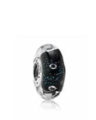 Pandora Charm - Murano Glass, Sterling Silver & Cubic Zirconia Midnight Effervescence