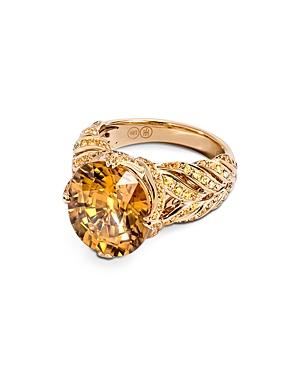 John Hardy 18k Yellow Gold Cinta Modern Chain Statement Ring With Multi-gemstones - 100% Exclusive