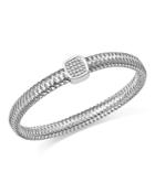 Roberto Coin 18k White Gold Primavera Pave Diamond Square Bangle