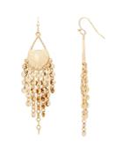 Catherine Catherine Malandrino Disc Chain Fringe Drop Earrings - Compare At $36