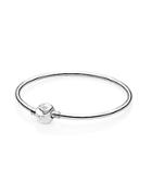 Pandora Bracelet - Sterling Silver Bangle With Barrel Clasp, Moments Collection