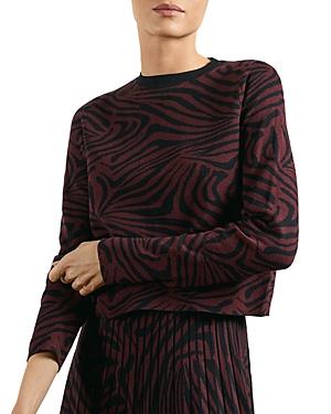 Ted Baker Zebra Print Jacquard Sweater