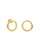 Tous 18k Yellow Gold-plated Sterling Silver Small Hold Earrings