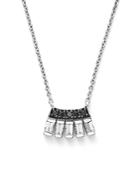 Dana Rebecca Designs 14k White Gold Sadie Pearl White And Black Diamond Fan Necklace, 16
