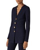St. John Knits Glimmer Ottoman Striped Jacket