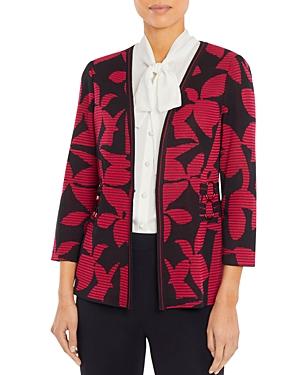 Misook Printed Textured Jacket