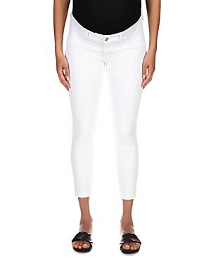 Dl1961 Florence Instasculpt Cropped Maternity Jeans In Milk