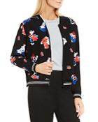 Vince Camuto Travelling Bloom Floral Bomber Jacket