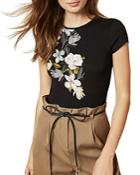 Ted Baker Torina Floral Print Fitted Tee