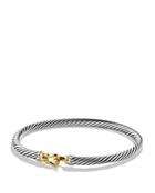 David Yurman Cable Buckle Bracelet With Diamonds & Gold