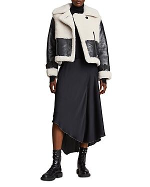 Allsaints Farley Metallic Shearling Jacket