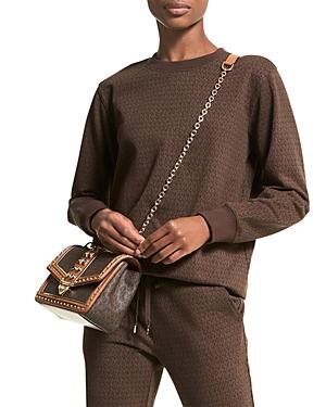 Michael Michael Kors Logo Print Organic Cotton Terry Sweatshirt