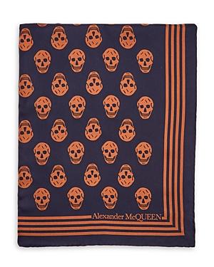 Alexander Mcqueen Biker Skull Print Silk Scarf