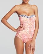 Tommy Bahama Coral Medallion Bandeau One Piece Swimsuit