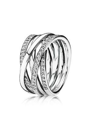 Pandora Ring - Sterling Silver & Cubic Zirconia Entwined