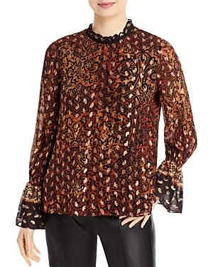 Kobi Halperin Dayna Metallic Paisley Top