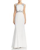 Avery G Embellished Cutout Scuba Gown