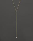 Zoe Chicco 14k Yellow Gold Lariat Necklace With Princess Diamonds, 20