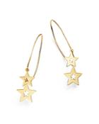 Moon & Meadow Double Star Wire Drop Earrings In 14k Yellow Gold - 100% Exclusive