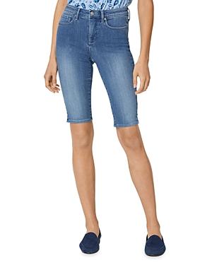 Nydj Capri Knee Denim Shorts In Clean Horizon