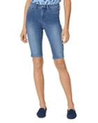 Nydj Capri Knee Denim Shorts In Clean Horizon