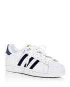 Adidas Women's Superstar Leather & Velvet Lace Up Sneakers