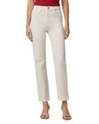 Hudson Remi High Rise Straight Ankle Jeans In White