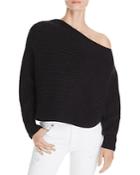 T By Alexander Wang One-shoulder Chunky Sweater